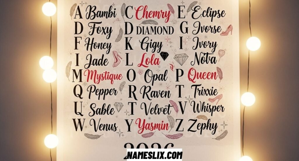 Best Female Stripper Names A to Z