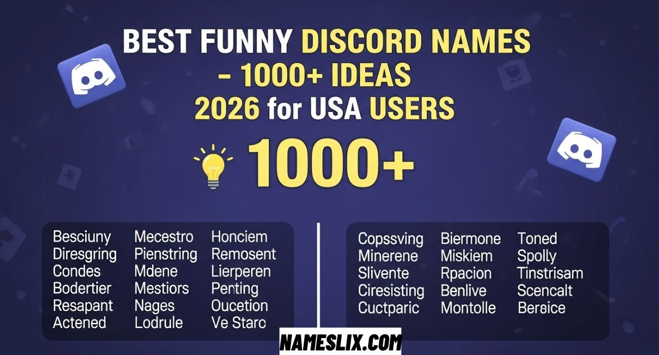 Best Funny Discord Names – 1000+ Ideas 2026 for USA Users