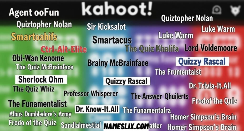 Funny Kahoot Names Hilarious