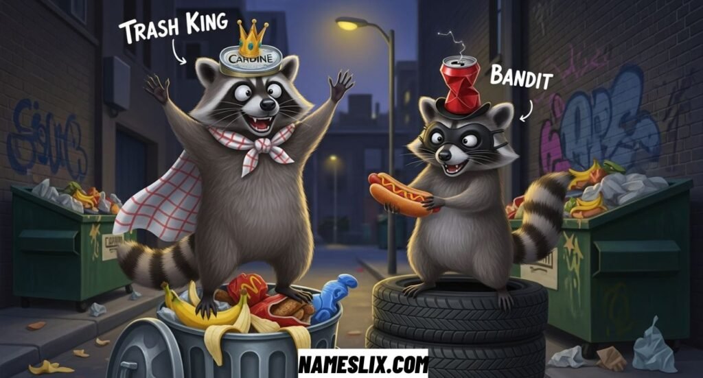 Funny Raccoons Names For Trash KingsFunny Raccoons Names For Trash Kings