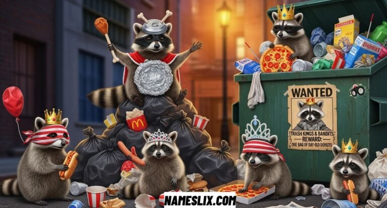 Funny Raccoons Names For Trash Kings