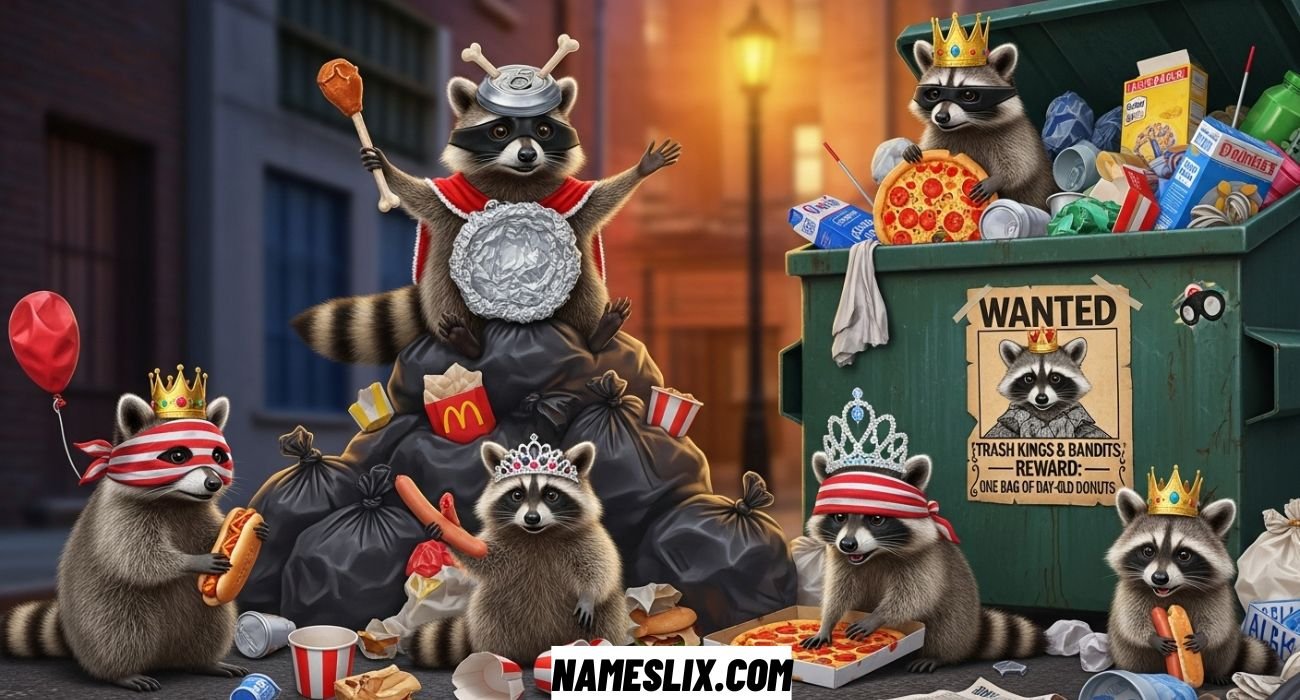 Funny Raccoons Names For Trash Kings