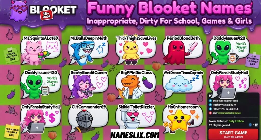 Funny Blooket Names