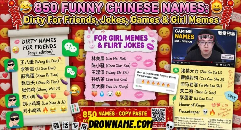 Funny Chinese Names