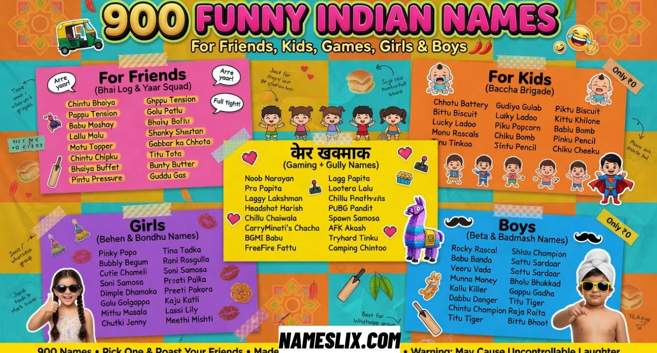 Funny Indian Names For Friends