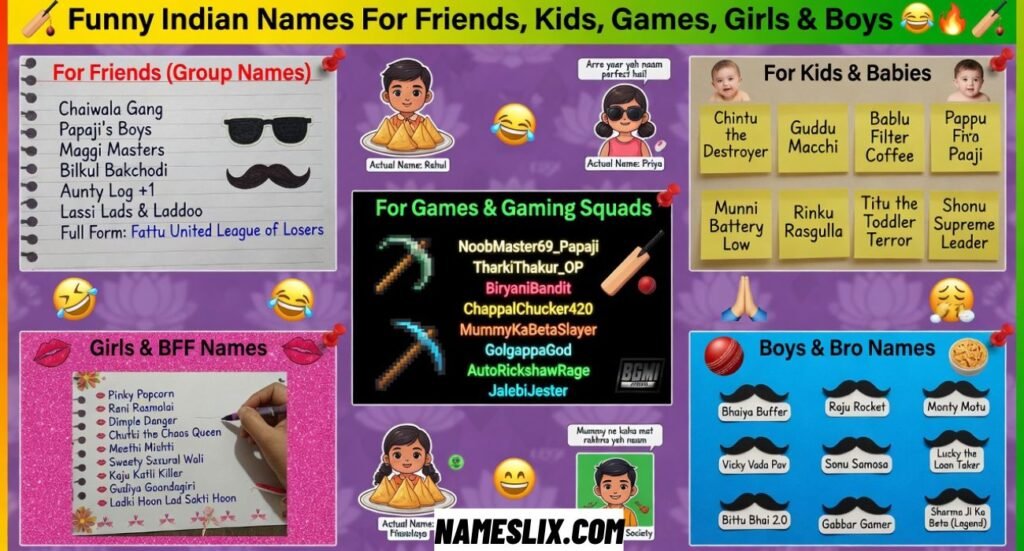Funny Indian Names For Friends
