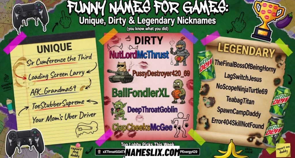 Funny Names For Games