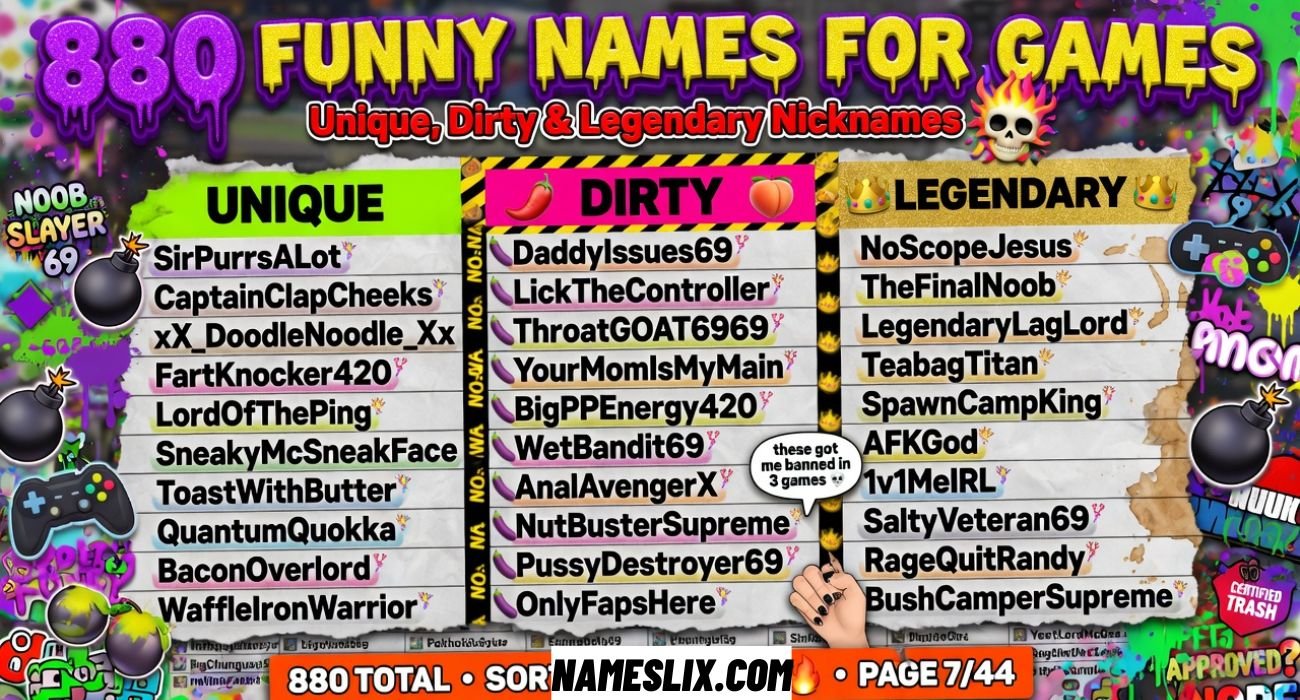 Funny Names For Games