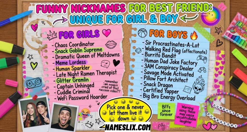 Funny Nicknames For Best Friend