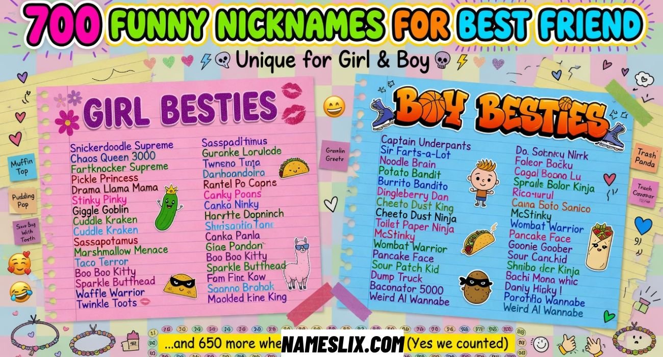Funny Nicknames For Best Friend