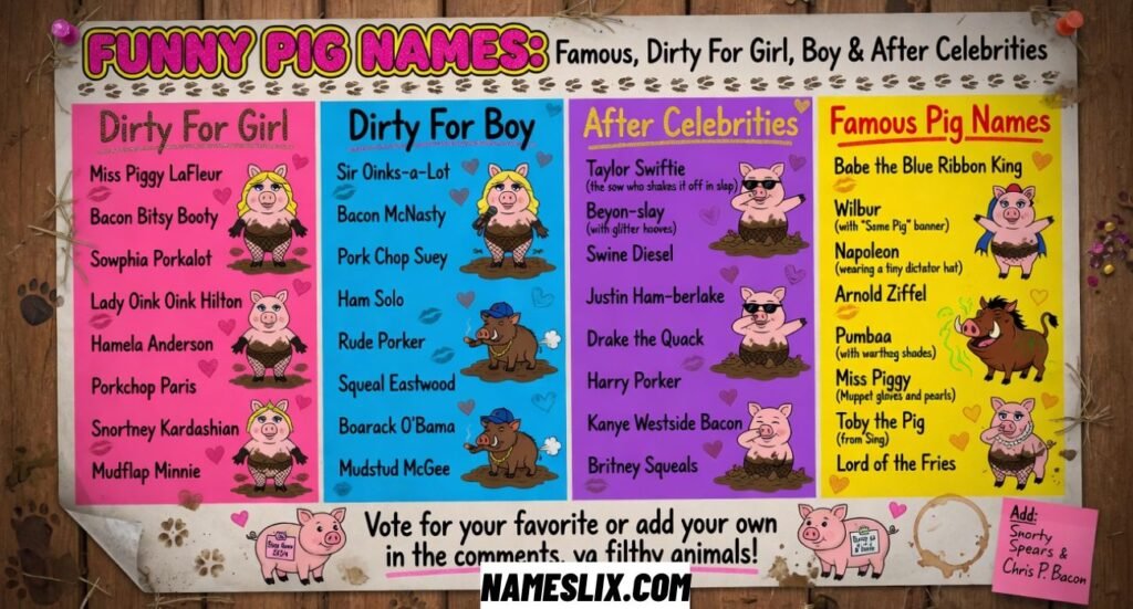 Funny Pig Names