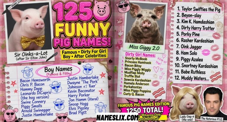Funny Pig Names