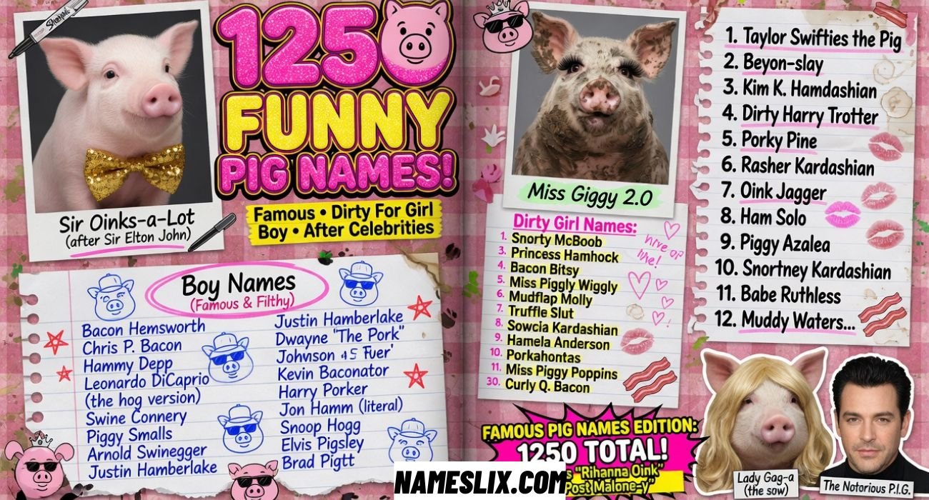 Funny Pig Names