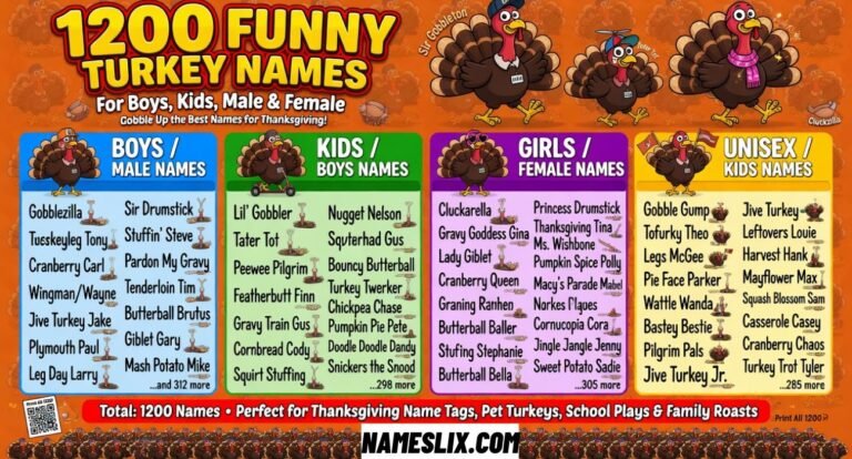 Funny Turkey Names For Boys