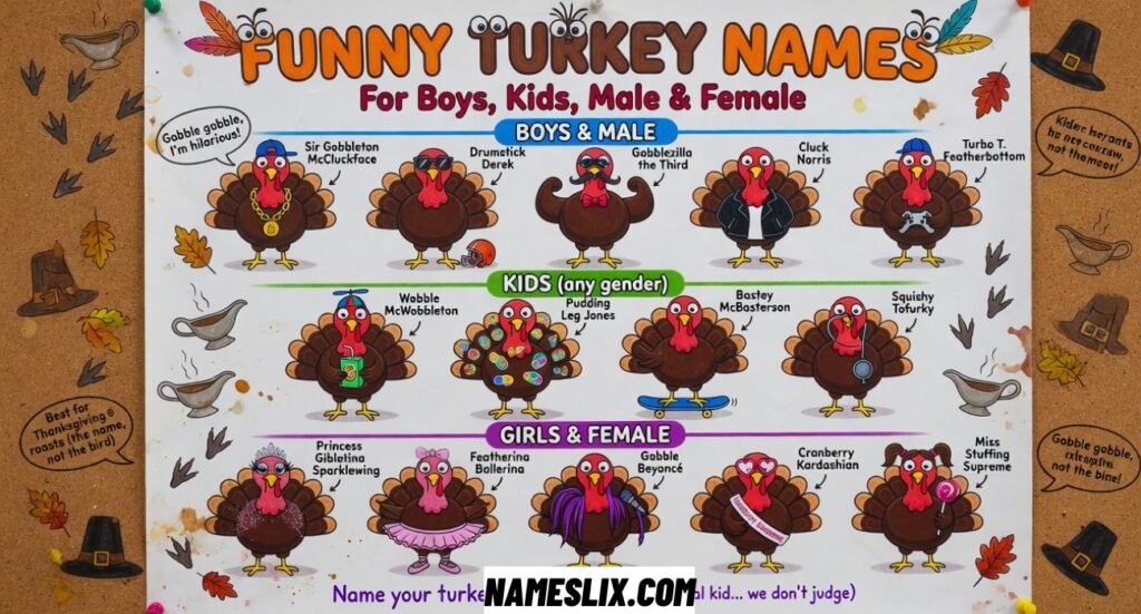 Funny Turkey Names For Boys
