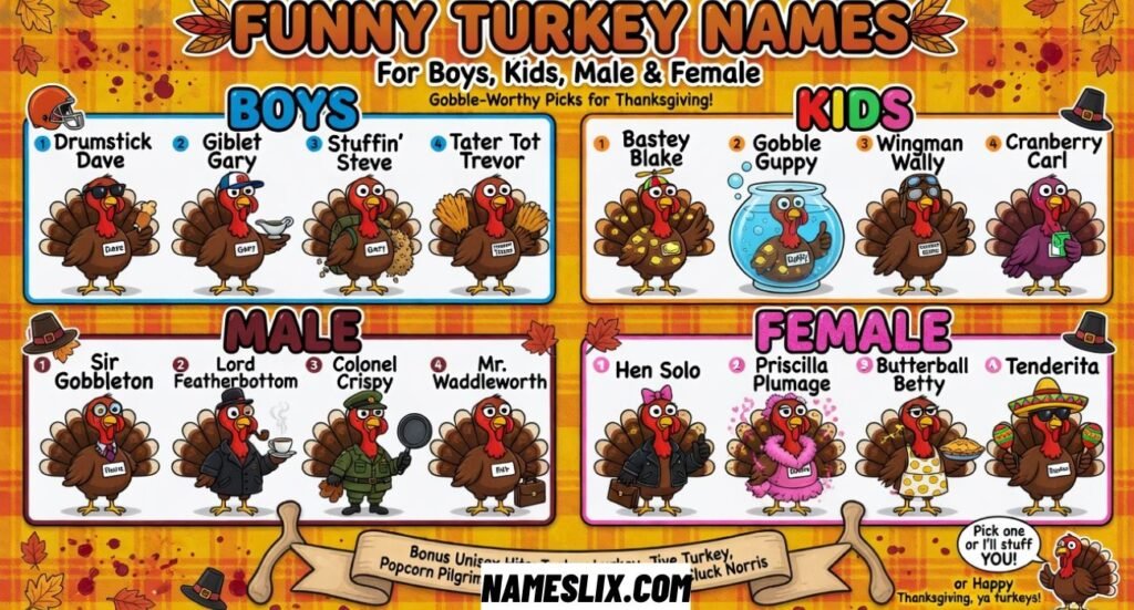 Funny Turkey Names For Boys