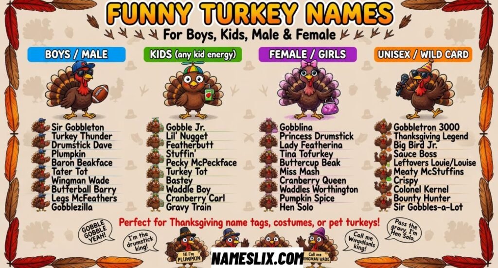 Funny Turkey Names For Boys