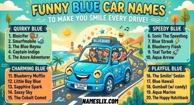 Funny Blue Car Names