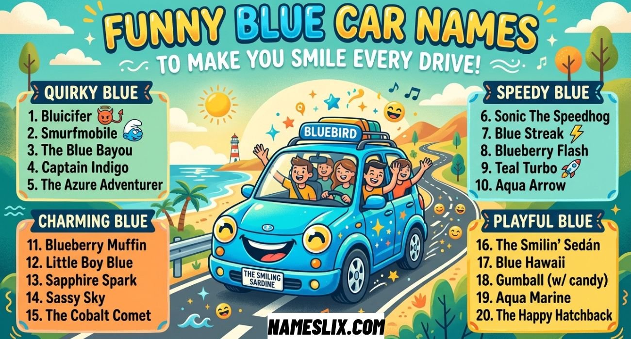 Funny Blue Car Names