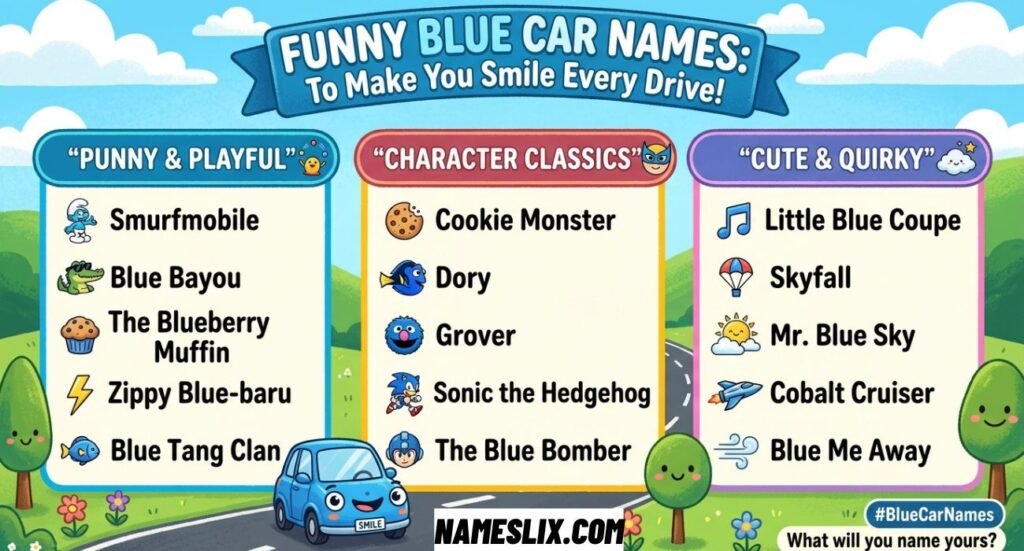 Funny Blue Car Names