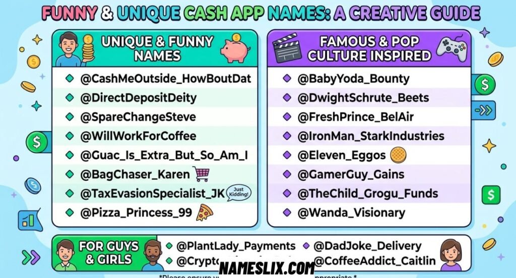 Funny Cash App Names