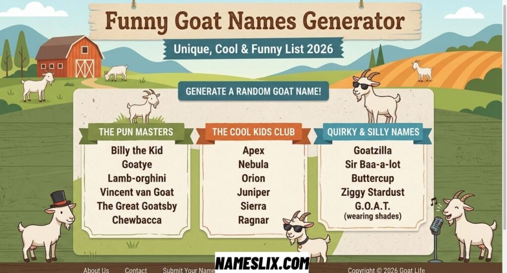 Funny Goat Names
