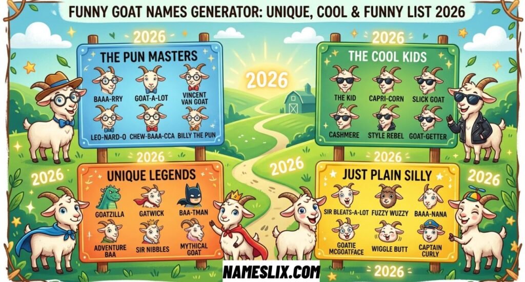 Funny Goat NamesFunny Goat Names