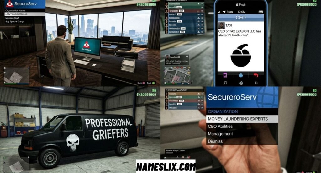 Funny GTA Organization Names