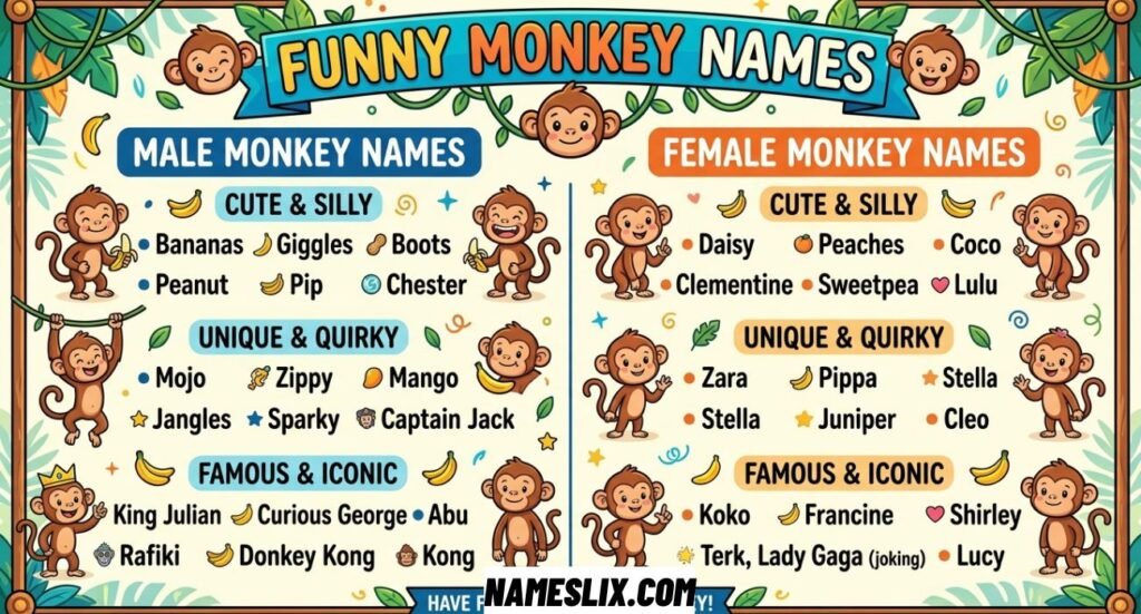 Funny Monkey Names