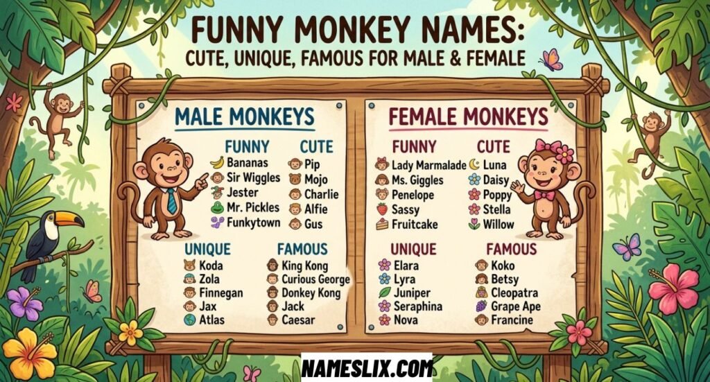 Funny Monkey Names