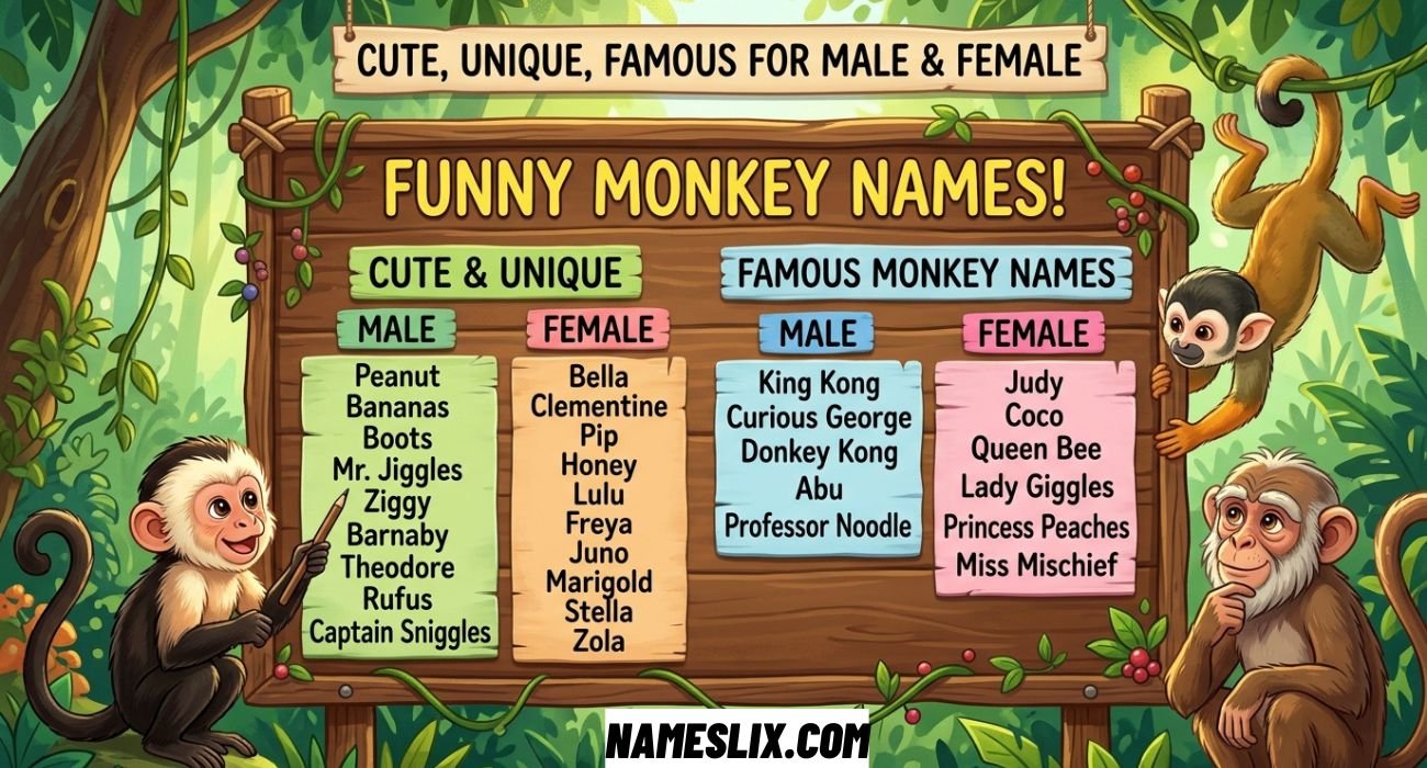 Funny Monkey Names