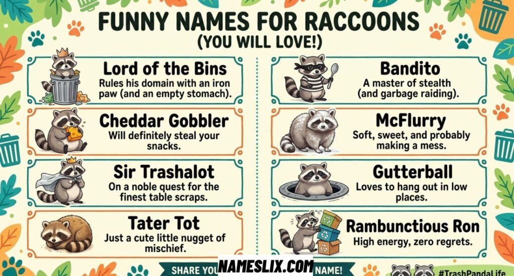 Funny Names For Raccoons