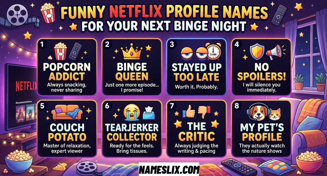 Funny Netflix Profile Names