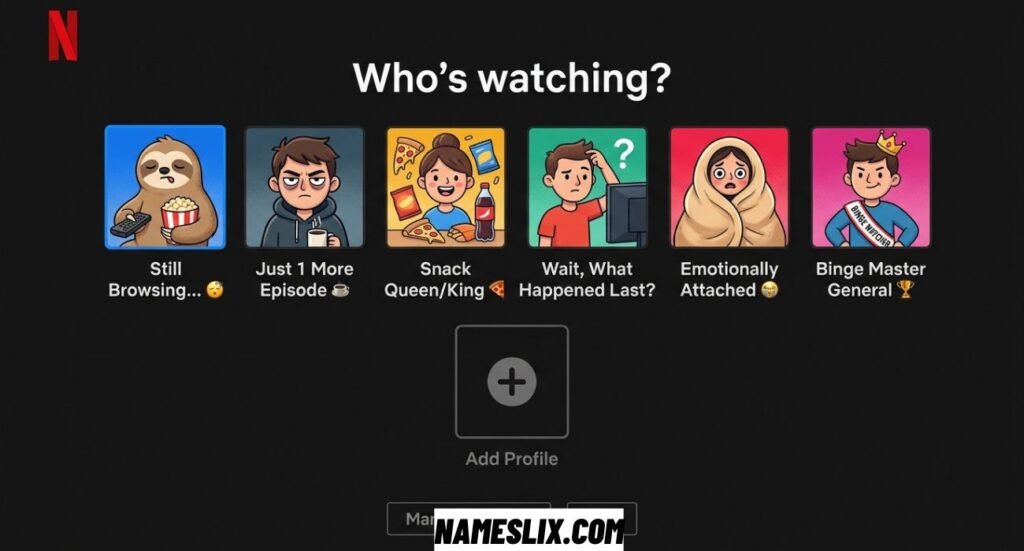 Funny Netflix Profile Names