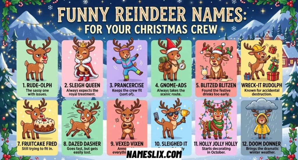 Funny Reindeer Names
