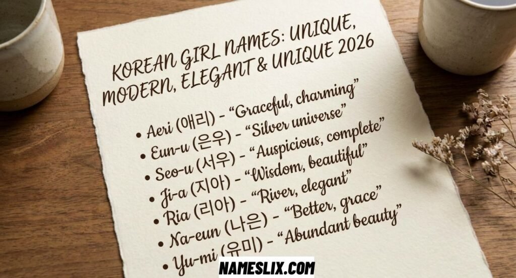 Korean Girl Names