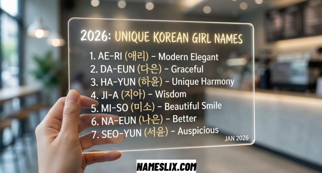 Korean Girl Names